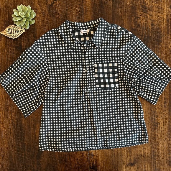 The Kit. | Noor Boxy Shirt & Mini Skirt Set, Gingham - Picture 8 of 16